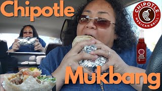 Chipotle Car Mukbang and Eating Show Barbacoa Burrito [upl. by Lauri]