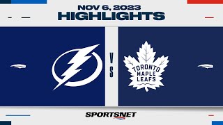 NHL Highlights  Lightning vs Maple Leafs  November 6 2023 [upl. by Kcirdez784]