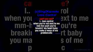 Teddy Swims Lose Control  Karaoke Version King with sing along Lyrics [upl. by Hobbie]