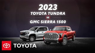 2023 Toyota Tundra vs 2023 GMC Sierra  Toyota [upl. by Ennaeilsel679]