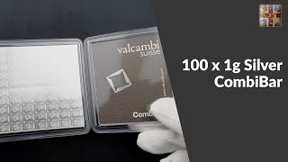 100 x 1g Silver Valcambi CombiBar [upl. by Hatnamas]