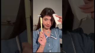 how to style bangs without heat hopefully this works better kristahairdiary like hairstyle [upl. by Winni]