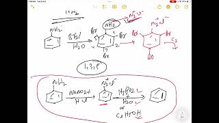 Aniline to 135tribromobenzene [upl. by Elsilrac]