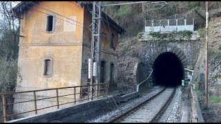 MEGA TRENO PESANTISSIMO in entrata nella GALLERIA al TRAMONTO SUL LAGO MAGGIORE [upl. by Eelirrem]