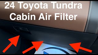 2024 24 Toyota Tundra Cabin Air Filter Replacement How To [upl. by Nottage]