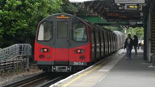 Northern Line Trains at Burnt Oak  14062024 [upl. by Lexerd]