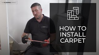 How to Lay Carpet on Stairways  Installation Guides  UK Flooring Direct [upl. by Ysnil]