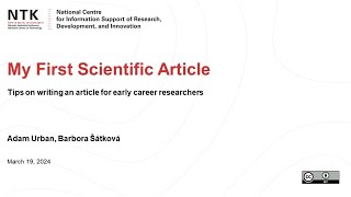 My First Scientific Article [upl. by Barnard]