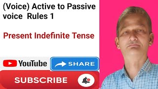 Voice Active to passive voice Rule 1 Present Indefinite tense Soyab Sir 👍👍 [upl. by Ynaoj312]