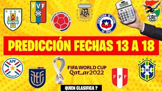 ✅ Predicción Fechas 13 14 15 16 17 y 18 Eliminatorias Qatar 2022  Quien clasifica al mundial [upl. by Nomaid]