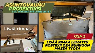 Asuntovaunu korjaus 3 Rimojen laittoa rostexia ja massahommaa [upl. by Intruoc]