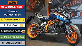 KTM Duke 390 New Model 2024 EMI Down Payment  Finance Details  On Road Price  Per Month EMI [upl. by Hcurob]