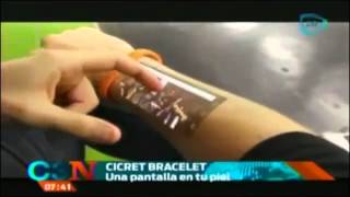 Cicret Bracelet on Cadenatres Noticias Mexico [upl. by Yankee]