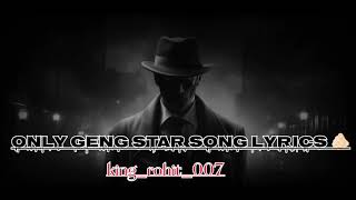 only geng Star song lyrics lofi music 🎵 and attitude song viral remix trending kingrohit007 [upl. by Lunt]