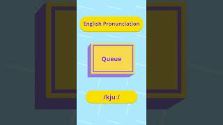 How to pronounce queue englishshorts englishpronunciation [upl. by Erait]