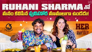 Pure Veg Lunch with Ruhani Sharma  Tasty Teja  Her Movie Interview  FoodVlog  Infinitum Media [upl. by Nevil]