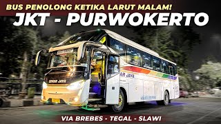 Naik Bus Paling Malam dari Jakarta ke Purwokerto  SINAR JAYA [upl. by Severen]