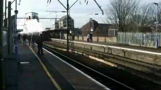 34067 Tangmere at speed through Chelmsford station The Cathedrals Express [upl. by Attolrac175]