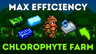 How to Make the Most EFFICIENT Chlorophyte Farm in Terraria 14 [upl. by Shipp]