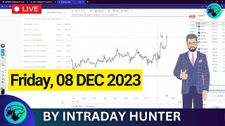 Live Trading  Options Trading  Intraday Hunter 08 DEC 2023 [upl. by Cassidy]