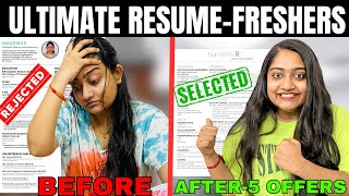 No skills Freshers RESUME🔥Make Incredible RESUME in 15Mins🔴Get Interview CALLS Instantly🤯 [upl. by Eelan]