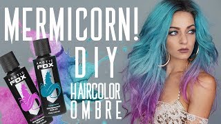 MERMICORN  DIY Ombre Haircolor Tutorial [upl. by Hirsh]