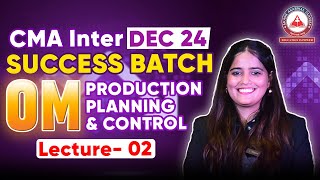 Lec 02  Production Planning amp Control  SUCCESS BATCH 3  CMA Inter Group 2 OM  AAC [upl. by Vicky]