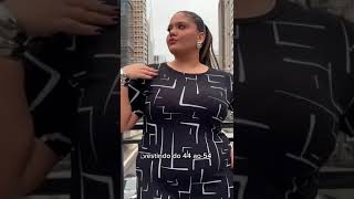 Vestido camisetão PRETO estampado confortável Camisão Plus size Curve Curvy [upl. by Ellie95]