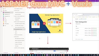 AspNet Core MVC  SPA Uygulamalarına Giriş Core MVC  VueJS  1Ders [upl. by Koren917]