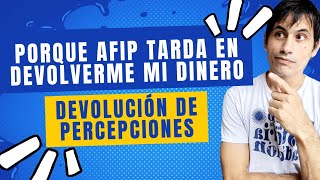 devolución de percepciones  revisión de solicitud percepciones  porque tarda AFIP en devolverme [upl. by Zoa]