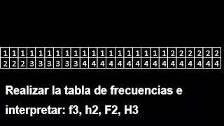 realizar la tabla de frecuencia e interpretar f3 h2 F2 H3 las frecuencias mayuscula y minuscula [upl. by Gladstone]