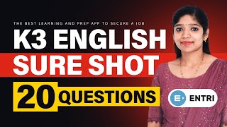 KTET3 ENGLISH  SURE SHOT 20 QUESTIONS [upl. by Bobker]