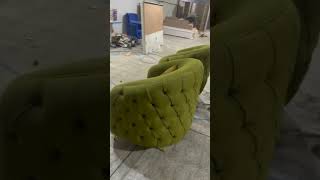 DIY Diamond Tufted Chair furniture growmychannel bedroomchair diychair tuftingchair chair [upl. by Aihsetan733]