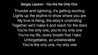 Sergey Lazarev  You Are the Only One Lyrics Eurovision Song [upl. by Vins]