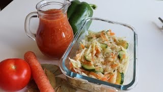 Como hacer salsa y curtido para pupusas  receta paso a paso [upl. by Ellerrad]