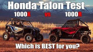 Honda Talon Test Review 1000R vs 1000X Comparison Which is Best for You [upl. by Lalat]