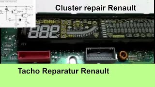 Dashboard Instrument Cluster repair Renault Anleitung Kombiinstrument Tacho Reparatur [upl. by Braunstein]