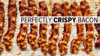 HOW TO COOK BACON IN THE OVEN  easy crispy and no mess [upl. by Edwyna]