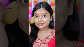 Step By Step Bengali Makeup Tutorial  Durga Puja Makeup Look 2024 shorts makeupshortsforyourpage [upl. by Iggam]