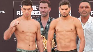 ZURDO RAMIREZ VS DMITRY BIVOL • FULL WEIGH IN amp FACE OFF VIDEO [upl. by Richia]