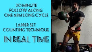 20 minute Kettlebell One Arm Long Cycle  Follow along with KBOMG Ladder Counting Technique [upl. by Eisse684]