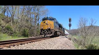 M693 south end of Starnes Virginia on the Clinchfield April 13 2024 [upl. by Tabbi]