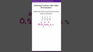 How to Order Fractions with Unlike Denominators [upl. by Modern]