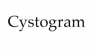 How to Pronounce Cystogram [upl. by Kathryne]