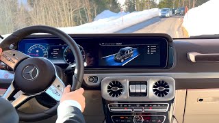 NEW Mercedes G Class  G WAGON Snow Trip Drive G500 AMG Review Interior [upl. by Annaear]