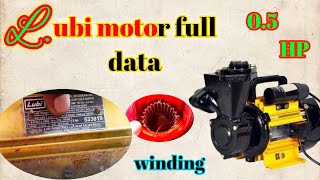 05 HP lubi motor winding data company ।। lubi motor winding ।। lubi motor connection lubi motor [upl. by Jaddo]