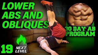 Lower Abs amp Obliques Workout At Home  30 Days to Six Pack Abs for Beginner to Advanced Day 19 [upl. by Nirb]