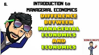 DIFFERENCE BETWEEN MANAGERIAL ECONOMICS and ECONOMICS [upl. by Eidnas489]