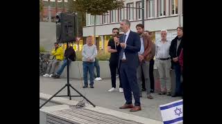 Rede von Daniel Neumann zur IsraelKundgebung am 10102023 in Darmstadt [upl. by Keith]