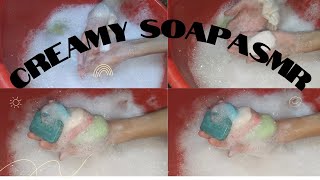 ASMR so creamy soap 🧼🫧soap washing soapasmr asmr soapcubesviralvideo satisfying relaxing❤️🧼 [upl. by Aneris]